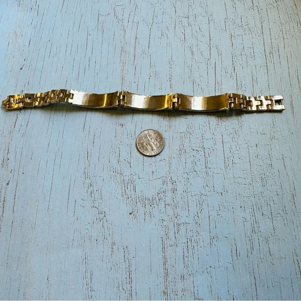Vintage Gold Mesh‎ Panel Bracelet